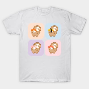 Cute Sloth Sushi Set T-Shirt